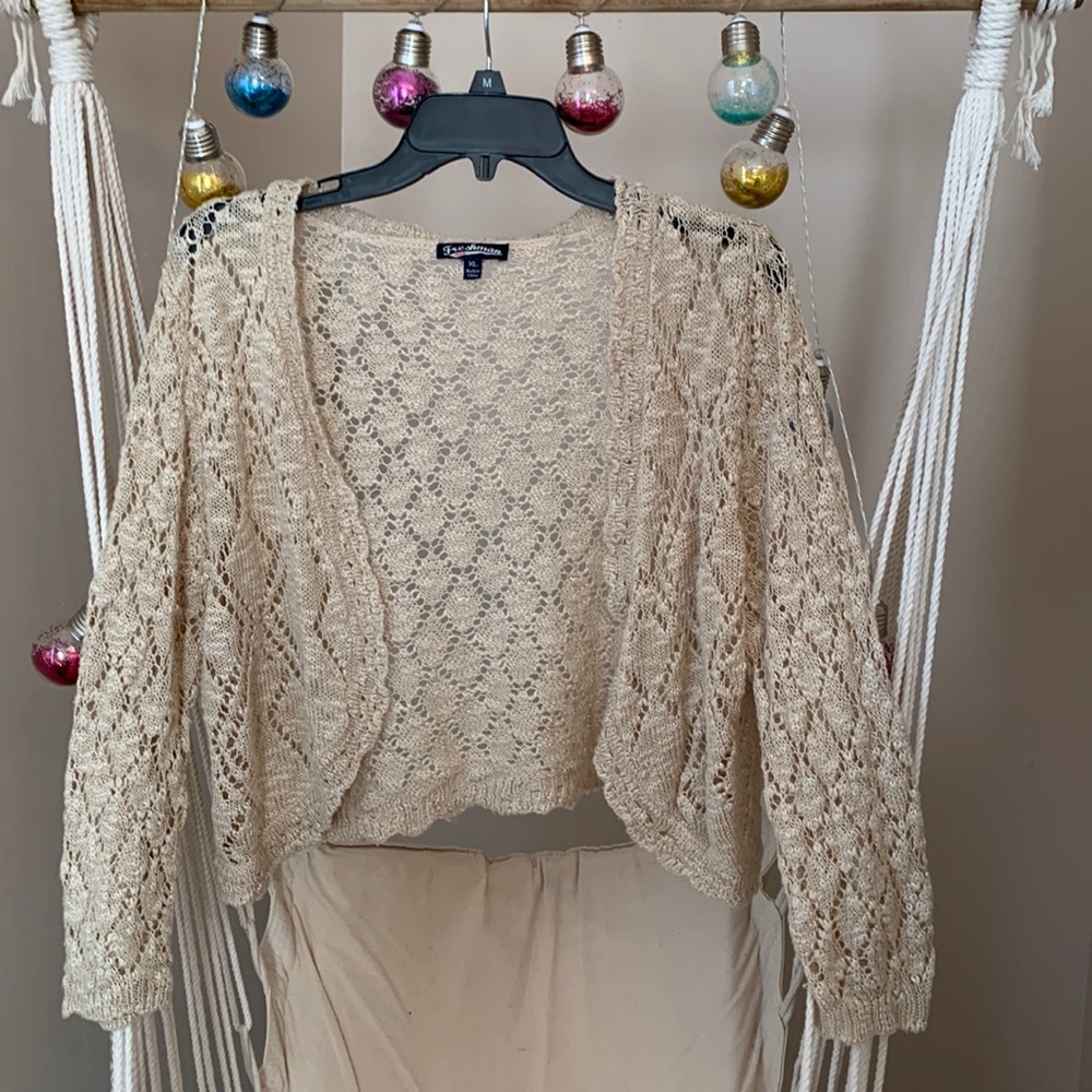 Freshman- Junior XL- Tan cardigan
